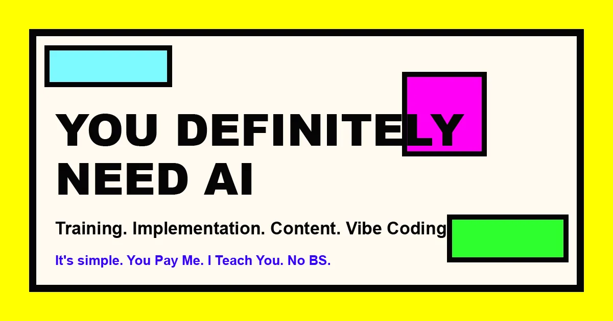 Open Graph artwork from the You Definitely Need AI website.